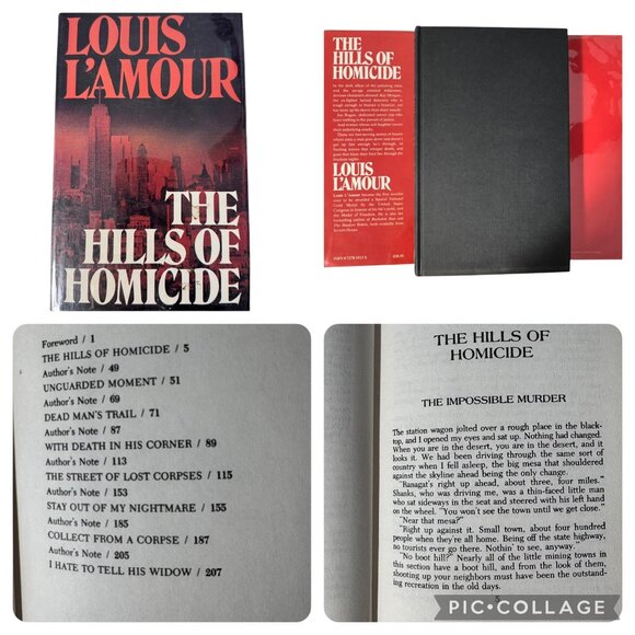 Louis L'Amour The Hills Of Homicide 1st British Edition HC 1987 Severn House Pub - Picture 7 of 15